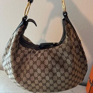 Gucci Brown/Black GG Canvas Medium Pelham